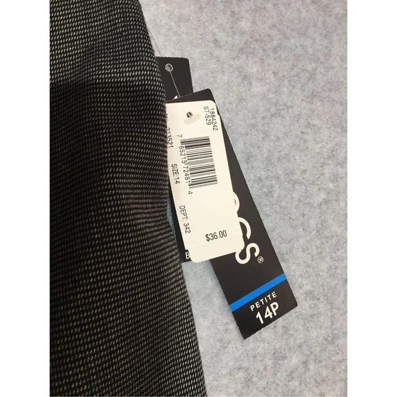 NWT Briggs Petite Trouser Pant Grey Straight Leg Career Work Office Contemporary - Picture 2 of 6